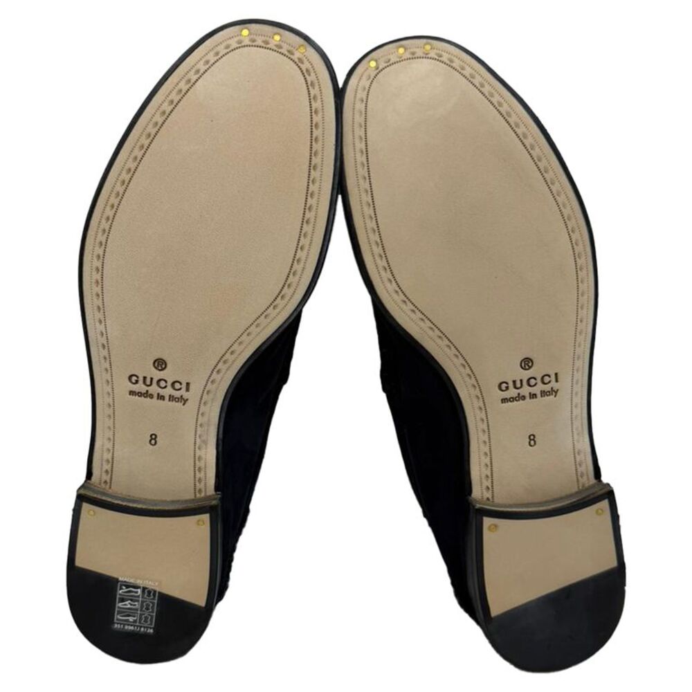 Gucci 1953 Horsebit Convertible Loafers in Navy Blue Suede - Picture 7 of 10